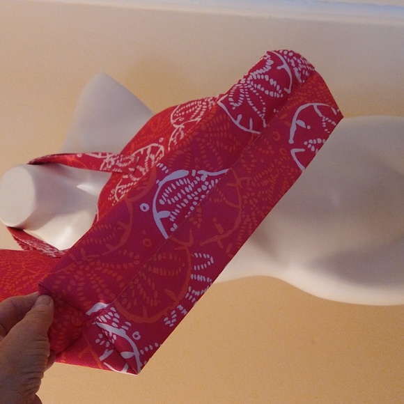 Lily Pulitzer pink print canvas print tote - Picture 5 of 5